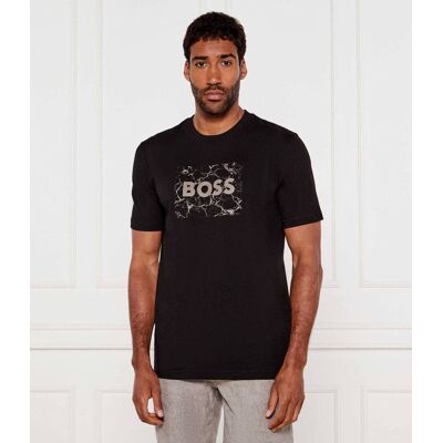 Boss ORANGE T-shirt Te_logospace Regular Fit czarny M Boss ORANGE T-shirt Te_logospace Regular Fit czarny M