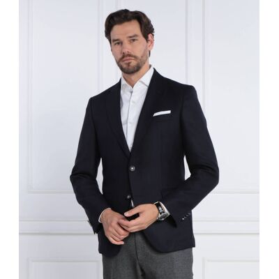 Boss BLACK Wełniana marynarka Hutson Slim Fit granatowy 56 Boss BLACK Wełniana marynarka Hutson Slim Fit granatowy 56