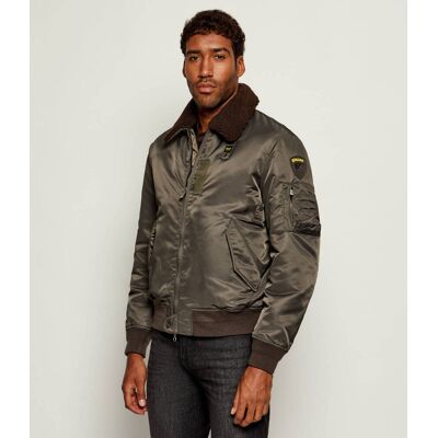 BLAUER Kurtka bomber MARSHALL Regular Fit shearling oliwkowy M BLAUER Kurtka bomber MARSHALL Regular Fit shearling oliwkowy M
