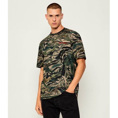 Just Cavalli T-shirt TIGER CAMO Regular Fit zielony M Just Cavalli T-shirt TIGER CAMO Regular Fit zielony M