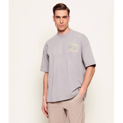 AllSaints T-shirt AYEDEE Oversize fit szary M AllSaints T-shirt AYEDEE Oversize fit szary M
