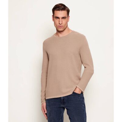 Joop! Jeans Sweter Svenor Regular Fit beżowy XXL Joop! Jeans Sweter Svenor Regular Fit beżowy XXL