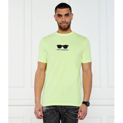 Karl Lagerfeld T-shirt Regular Fit limonkowy XL Karl Lagerfeld T-shirt Regular Fit limonkowy XL