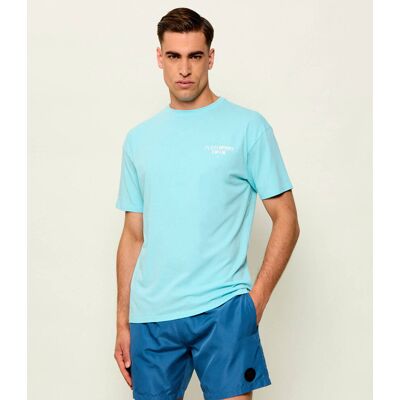 Plein Sport T-shirt Regular Fit błękitny XXL Plein Sport T-shirt Regular Fit błękitny XXL