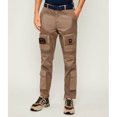 Aeronautica Militare Spodnie cargo ANTI-G Regular Fit brązowy 52 Aeronautica Militare Spodnie cargo ANTI-G Regular Fit brązowy 52