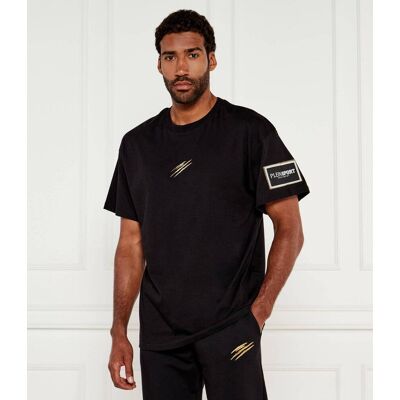 Plein Sport T-shirt SS Label Loose fit czarny XXL Plein Sport T-shirt SS Label Loose fit czarny XXL