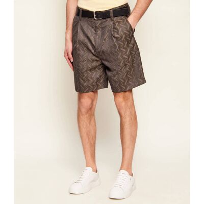 HUGO Szorty chino Cino262SF1 Regular Fit z dodatkiem wełny brązowy L HUGO Szorty chino Cino262SF1 Regular Fit z dodatkiem wełny brązowy L