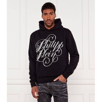 Philipp Plein Bluza Plein Coursive Regular Fit czarny XXL Philipp Plein Bluza Plein Coursive Regular Fit czarny XXL