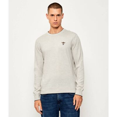 Aeronautica Militare Wełniany sweter Regular Fit szary XXL Aeronautica Militare Wełniany sweter Regular Fit szary XXL