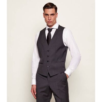 Boss BLACK Wełniana kamizelka H-HUGE Slim Fit grafitowy 52 Boss BLACK Wełniana kamizelka H-HUGE Slim Fit grafitowy 52