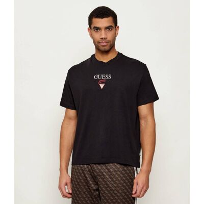 Guess Jeans T-shirt BAKER Oversize fit czarny M Guess Jeans T-shirt BAKER Oversize fit czarny M