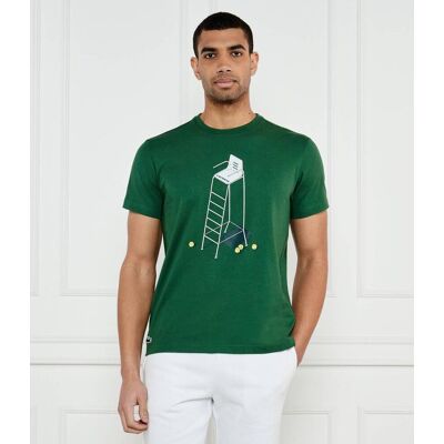 Lacoste T-shirt Tennis Heritage Regular Fit zielony S Lacoste T-shirt Tennis Heritage Regular Fit zielony S