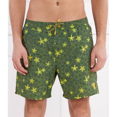 Guess Underwear Szorty kąpielowe Regular Fit zielony M Guess Underwear Szorty kąpielowe Regular Fit zielony M