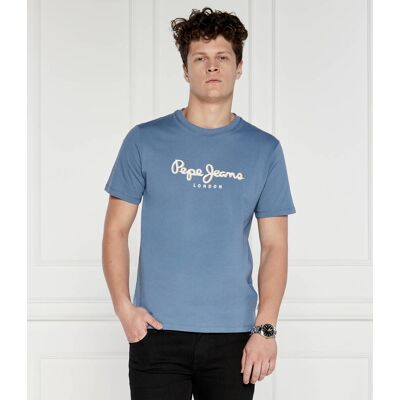 Pepe Jeans London T-shirt Regular Fit niebieski L Pepe Jeans London T-shirt Regular Fit niebieski L