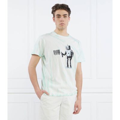 Guess T-shirt SS BSC ROBOT GRAFFIT Regular Fit zielony S Guess T-shirt SS BSC ROBOT GRAFFIT Regular Fit zielony S
