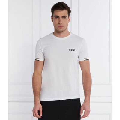 GREEN T-shirt boss x matteo berrettini Slim Fit stretch biały XXXL GREEN T-shirt boss x matteo berrettini Slim Fit stretch biały XXXL