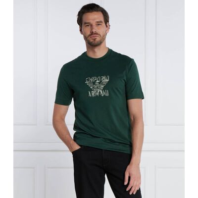 Giorgio Armani Emporio Armani T-shirt Regular Fit butelkowa zieleń S Giorgio Armani Emporio Armani T-shirt Regular Fit butelkowa zieleń S
