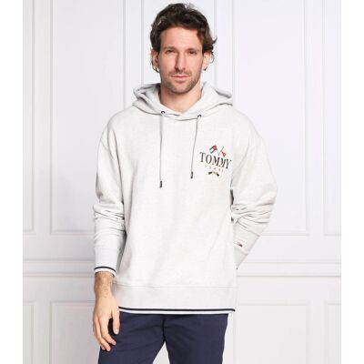 Tommy Jeans Bluza SKATER PREP BACK Relaxed fit szary S Tommy Jeans Bluza SKATER PREP BACK Relaxed fit szary S
