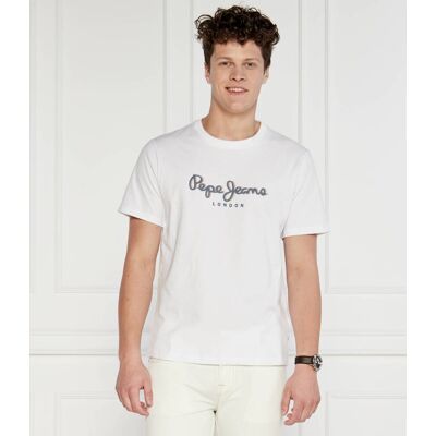 Pepe Jeans London T-shirt Regular Fit biały XXL Pepe Jeans London T-shirt Regular Fit biały XXL