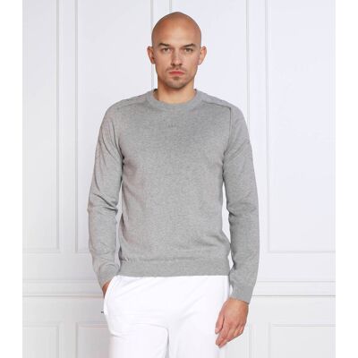 Boss GREEN Sweter Roldi z dodatkiem wełny szary XXL Boss GREEN Sweter Roldi z dodatkiem wełny szary XXL