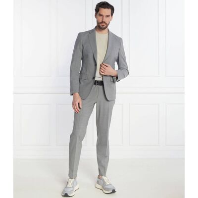Boss BLACK Garnitur P-Huge-2Pcs-242 Slim Fit z dodatkiem wełny szary 50 Boss BLACK Garnitur P-Huge-2Pcs-242 Slim Fit z dodatkiem wełny szary 50