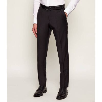 Boss BLACK Wełniane spodnie H-Genius-MM-251 Slim Fit czarny 54 Boss BLACK Wełniane spodnie H-Genius-MM-251 Slim Fit czarny 54