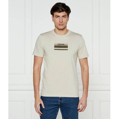 Calvin Klein T-shirt Regular Fit beżowy L Calvin Klein T-shirt Regular Fit beżowy L