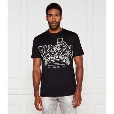 Philipp Plein T-shirt Graffiti Regular Fit czarny L Philipp Plein T-shirt Graffiti Regular Fit czarny L
