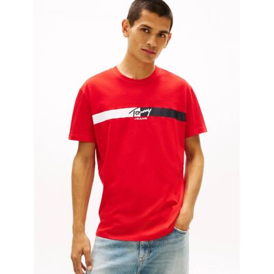 Tommy Jeans T-shirt Regular Fit czerwony XXL Tommy Jeans T-shirt Regular Fit czerwony XXL
