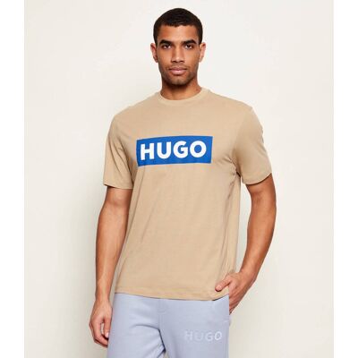 Hugo Blue T-shirt Nico Regular Fit beżowy XXL Hugo Blue T-shirt Nico Regular Fit beżowy XXL