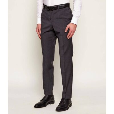 Boss BLACK Wełniane spodnie H-Genius-MM-251 Slim Fit grafitowy 52 Boss BLACK Wełniane spodnie H-Genius-MM-251 Slim Fit grafitowy 52