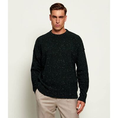 Drykorn Wełniany sweter Neelio Loose fit butelkowa zieleń L Drykorn Wełniany sweter Neelio Loose fit butelkowa zieleń L