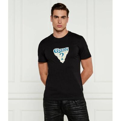 Guess T-shirt Slim Fit czarny L Guess T-shirt Slim Fit czarny L