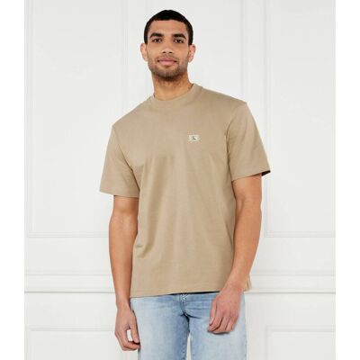 Calvin Klein Jeans T-shirt Relaxed fit beżowy S Calvin Klein Jeans T-shirt Relaxed fit beżowy S