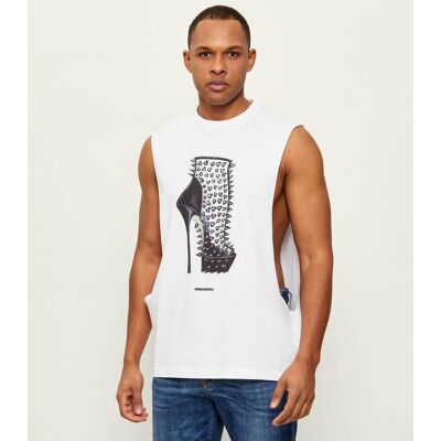 Dsquared2 Tank top Iconique Loose fit biały XXL Dsquared2 Tank top Iconique Loose fit biały XXL