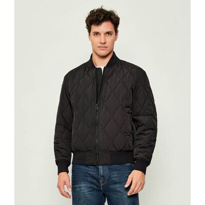 Boss ORANGE Kurtka bomber Osnape Regular Fit czarny 48 Boss ORANGE Kurtka bomber Osnape Regular Fit czarny 48