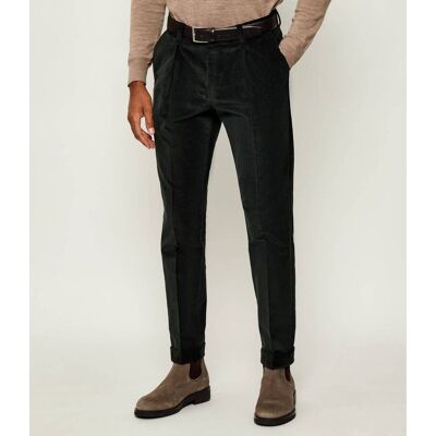 TIGER OF SWEDEN Spodnie Separate Slim Fit sztruks butelkowa zieleń 50 TIGER OF SWEDEN Spodnie Separate Slim Fit sztruks butelkowa zieleń 50
