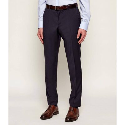 Boss BLACK Wełniane spodnie H-Genius-MM-251 Slim Fit granatowy 56 Boss BLACK Wełniane spodnie H-Genius-MM-251 Slim Fit granatowy 56