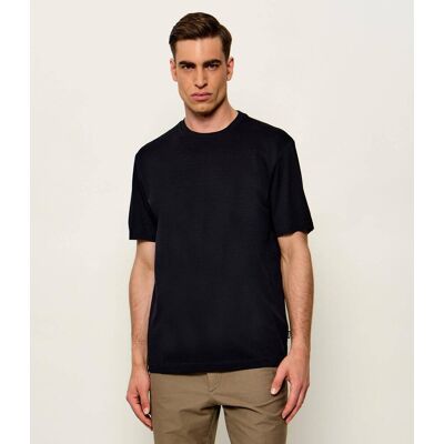Boss BLACK T-shirt H-Thompson 316 Regular Fit mercerised czarny XXXL Boss BLACK T-shirt H-Thompson 316 Regular Fit mercerised czarny XXXL