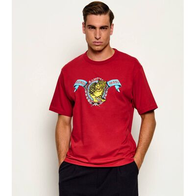 Kenzo T-shirt Jumping Tiger Loose fit czerwony XL Kenzo T-shirt Jumping Tiger Loose fit czerwony XL