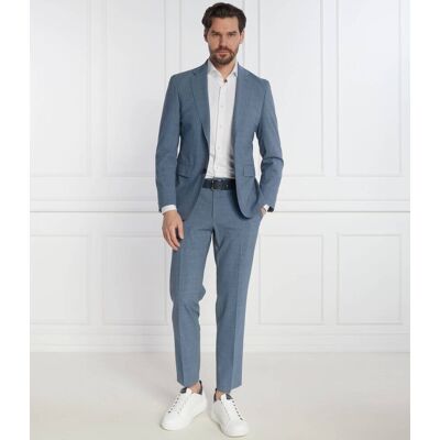 Boss BLACK Garnitur P-Huge-2Pcs-242 Slim Fit z dodatkiem wełny granatowy 52 Boss BLACK Garnitur P-Huge-2Pcs-242 Slim Fit z dodatkiem wełny granatowy 52