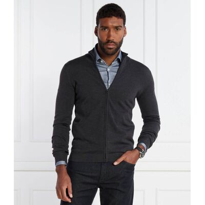 HUGO Wełniany sweter San Jorge-M Slim Fit grafitowy XXL HUGO Wełniany sweter San Jorge-M Slim Fit grafitowy XXL