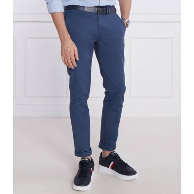 Tommy Hilfiger Spodnie chino Slim Fit pima niebieski 34/34 Tommy Hilfiger Spodnie chino Slim Fit pima niebieski 34/34
