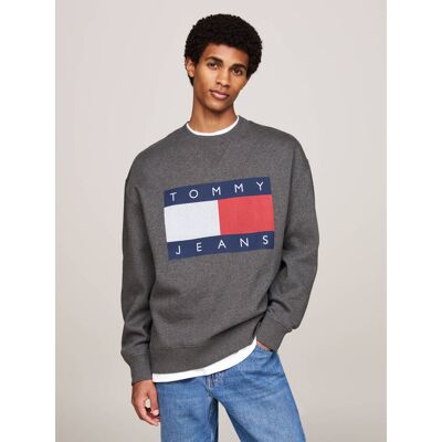 Tommy Jeans Bluza Loose fit grafitowy L Tommy Jeans Bluza Loose fit grafitowy L