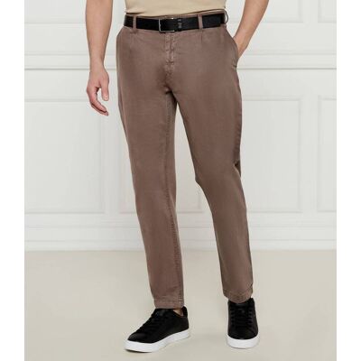 Boss ORANGE Spodnie Chino-Pleated Relaxed fit brązowy 34/32 Boss ORANGE Spodnie Chino-Pleated Relaxed fit brązowy 34/32