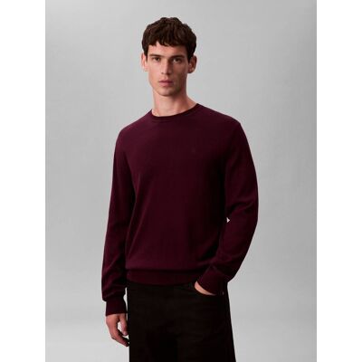 Calvin Klein Sweter Regular Fit bordowy XL Calvin Klein Sweter Regular Fit bordowy XL