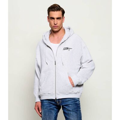 Dsquared2 Bluza Iconique Boyfriend fit szary M Dsquared2 Bluza Iconique Boyfriend fit szary M