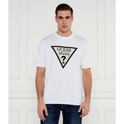 Guess T-shirt SNAKE Oversize fit biały XL Guess T-shirt SNAKE Oversize fit biały XL