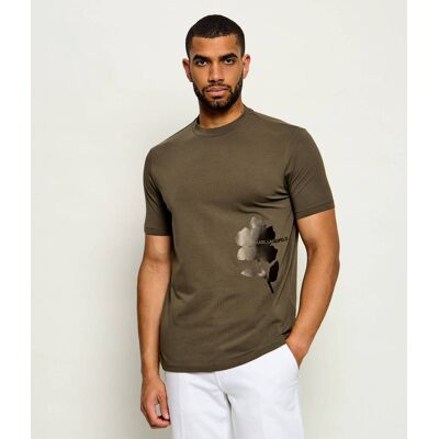 Karl Lagerfeld T-shirt Slim Fit piaskowy M Karl Lagerfeld T-shirt Slim Fit piaskowy M