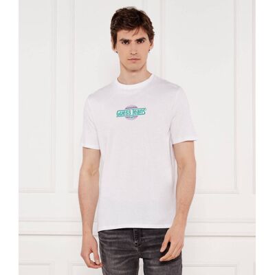 Guess Jeans T-shirt SUNSET Slim Fit biały XL Guess Jeans T-shirt SUNSET Slim Fit biały XL
